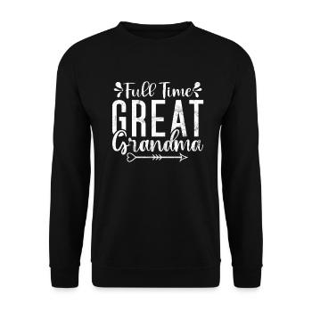 Great Grandma Gifts - Unisex Sweatshirt - black - Front - Alina (178cm) & Michal (187cm)
