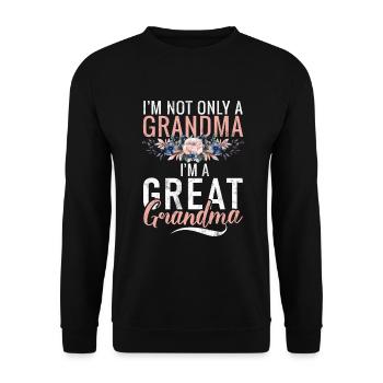 Great Grandma Gifts - Unisex Sweatshirt - black - Front - Alina (178cm) & Michal (187cm)