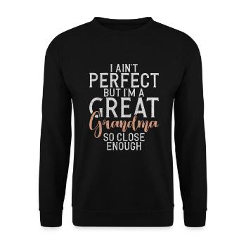 Great Grandma Gifts - Unisex Sweatshirt - black - Front - Alina (178cm) & Michal (187cm)
