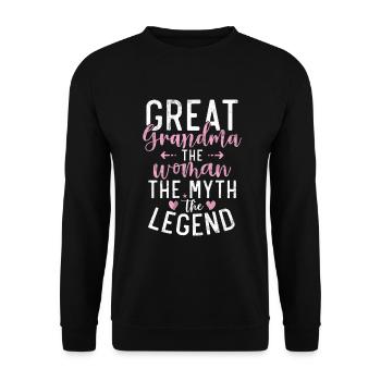 Great Grandma Gifts - Unisex Sweatshirt - black - Front - Alina (178cm) & Michal (187cm)