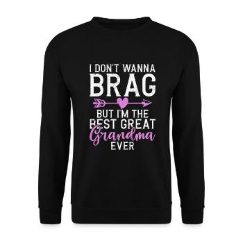 Great Grandma Gifts - Unisex Sweatshirt - black - Front - Alina (178cm) & Michal (187cm)