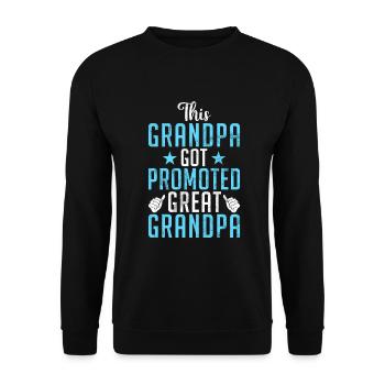 Cadeaux arrière-grand-père - Sweat-shirt Unisexe - noir - Devant - Alina (178cm) & Michal (187cm)