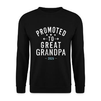 Cadeaux arrière-grand-père - Sweat-shirt Unisexe - noir - Devant - Alina (178cm) & Michal (187cm)