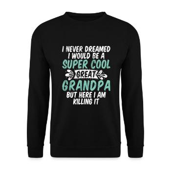 Cadeaux arrière-grand-père - Sweat-shirt Unisexe - noir - Devant - Alina (178cm) & Michal (187cm)