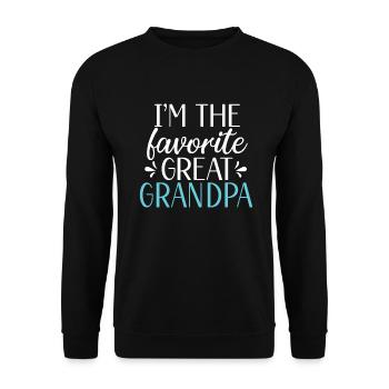 Cadeaux arrière-grand-père - Sweat-shirt Unisexe - noir - Devant - Alina (178cm) & Michal (187cm)