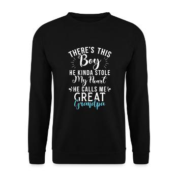 Cadeaux arrière-grand-père - Sweat-shirt Unisexe - noir - Devant - Alina (178cm) & Michal (187cm)