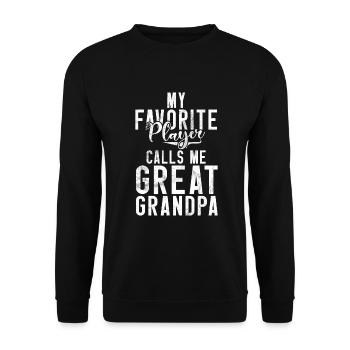 Cadeaux arrière-grand-père - Sweat-shirt Unisexe - noir - Devant - Alina (178cm) & Michal (187cm)
