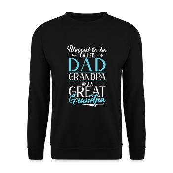 Cadeaux arrière-grand-père - Sweat-shirt Unisexe - noir - Devant - Alina (178cm) & Michal (187cm)