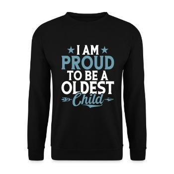 Oldest Child Gifts - Unisex Sweatshirt - black - Front - Alina (178cm) & Michal (187cm)