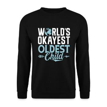 Oldest Child Gifts - Unisex Sweatshirt - black - Front - Alina (178cm) & Michal (187cm)