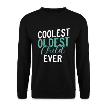 Oldest Child Gifts - Unisex Sweatshirt - black - Front - Alina (178cm) & Michal (187cm)