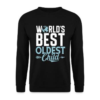 Oldest Child Gifts - Unisex Sweatshirt - black - Front - Alina (178cm) & Michal (187cm)
