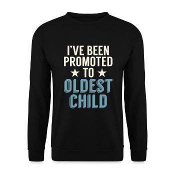 Oldest Child Gifts - Unisex Sweatshirt - black - Front - Alina (178cm) & Michal (187cm)