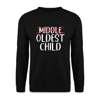 Oldest Child Gifts - Unisex Sweatshirt - black - Front - Alina (178cm) & Michal (187cm)