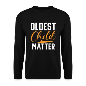 Oldest Child Gifts - Unisex Sweatshirt - black - Front - Alina (178cm) & Michal (187cm)