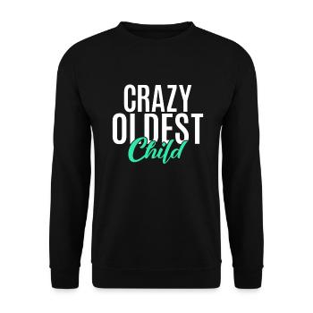Oldest Child Gifts - Unisex Sweatshirt - black - Front - Alina (178cm) & Michal (187cm)