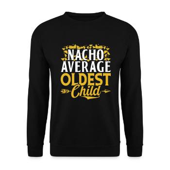 Oldest Child Gifts - Unisex Sweatshirt - black - Front - Alina (178cm) & Michal (187cm)
