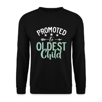 Oldest Child Gifts - Unisex Sweatshirt - black - Front - Alina (178cm) & Michal (187cm)