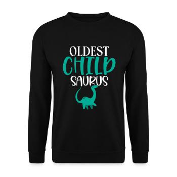 Oldest Child Gifts - Unisex Sweatshirt - black - Front - Alina (178cm) & Michal (187cm)