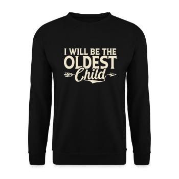 Oldest Child Gifts - Unisex Sweatshirt - black - Front - Alina (178cm) & Michal (187cm)