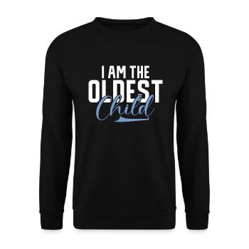 Oldest Child Gifts - Unisex Sweatshirt - black - Front - Alina (178cm) & Michal (187cm)