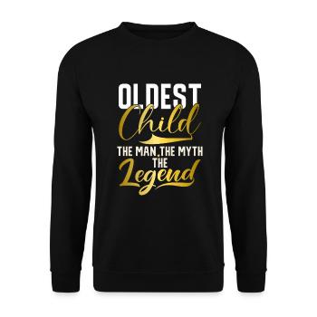 Oldest Child Gifts - Unisex Sweatshirt - black - Front - Alina (178cm) & Michal (187cm)