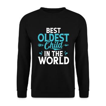 Oldest Child Gifts - Unisex Sweatshirt - black - Front - Alina (178cm) & Michal (187cm)