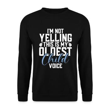 Oldest Child Gifts - Unisex Sweatshirt - black - Front - Alina (178cm) & Michal (187cm)