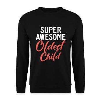 Oldest Child Gifts - Unisex Sweatshirt - black - Front - Alina (178cm) & Michal (187cm)