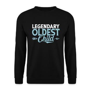 Oldest Child Gifts - Unisex Sweatshirt - black - Front - Alina (178cm) & Michal (187cm)