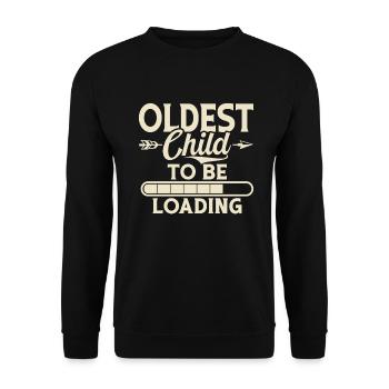 Oldest Child Gifts - Unisex Sweatshirt - black - Front - Alina (178cm) & Michal (187cm)