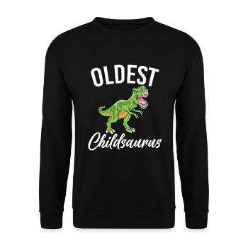Oldest Child Gifts - Unisex Sweatshirt - black - Front - Alina (178cm) & Michal (187cm)