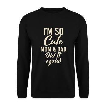 Oldest Child Gifts - Unisex Sweatshirt - black - Front - Alina (178cm) & Michal (187cm)
