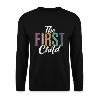 Oldest Child Gifts - Unisex Sweatshirt - black - Front - Alina (178cm) & Michal (187cm)