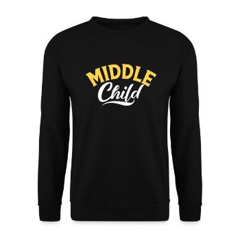 Middle Child Gifts - Unisex Pullover - Schwarz - Vorne - Alina (178cm) & Michal (187cm)