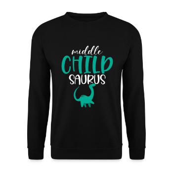 Middle Child Gifts - Unisex Sweatshirt - black - Front - Alina (178cm) & Michal (187cm)