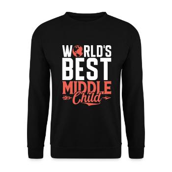 Middle Child Gifts - Unisex Sweatshirt - black - Front - Alina (178cm) & Michal (187cm)