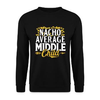 Middle Child Gifts - Unisex Sweatshirt - black - Front - Alina (178cm) & Michal (187cm)