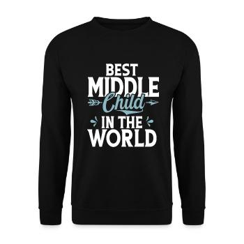 Middle Child Gifts - Unisex Sweatshirt - black - Front - Alina (178cm) & Michal (187cm)