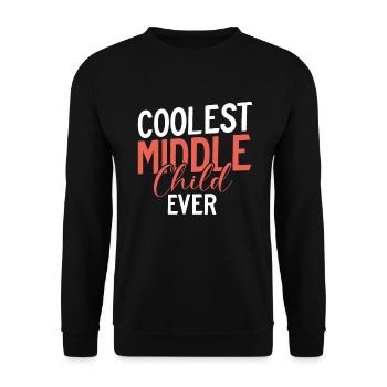 Middle Child Gifts - Unisex Sweatshirt - black - Front - Alina (178cm) & Michal (187cm)