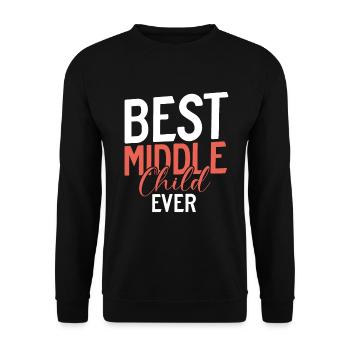 Middle Child Gifts - Unisex Pullover - Schwarz - Vorne - Alina (178cm) & Michal (187cm)