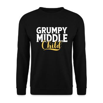 Middle Child Gifts - Unisex Pullover - Schwarz - Vorne - Alina (178cm) & Michal (187cm)