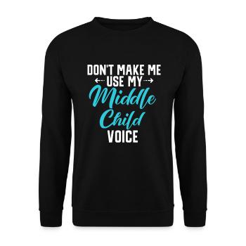 Middle Child Gifts - Unisex Sweatshirt - black - Front - Alina (178cm) & Michal (187cm)