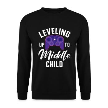 Middle Child Gifts - Unisex Sweatshirt - black - Front - Alina (178cm) & Michal (187cm)