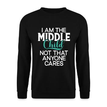Middle Child Gifts - Unisex Sweatshirt - black - Front - Alina (178cm) & Michal (187cm)