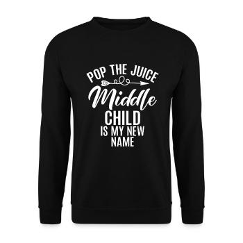Middle Child Gifts - Unisex Sweatshirt - black - Front - Alina (178cm) & Michal (187cm)