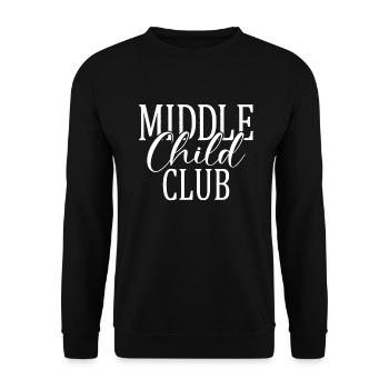 Middle Child Gifts - Unisex Pullover - Schwarz - Vorne - Alina (178cm) & Michal (187cm)