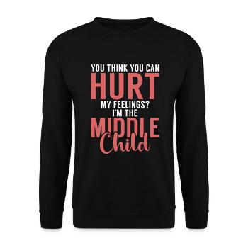 Middle Child Gifts - Unisex Sweatshirt - black - Front - Alina (178cm) & Michal (187cm)