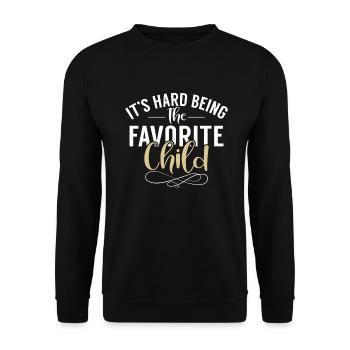 Youngest Child Gift - Unisex Sweatshirt - black - Front - Alina (178cm) & Michal (187cm)