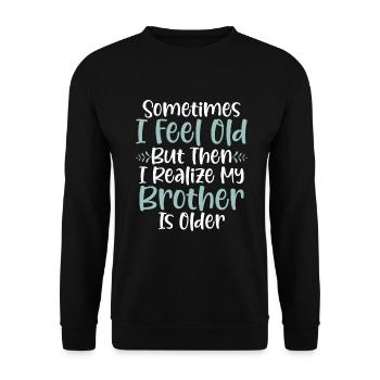 Youngest Child Gift - Unisex Sweatshirt - black - Front - Alina (178cm) & Michal (187cm)